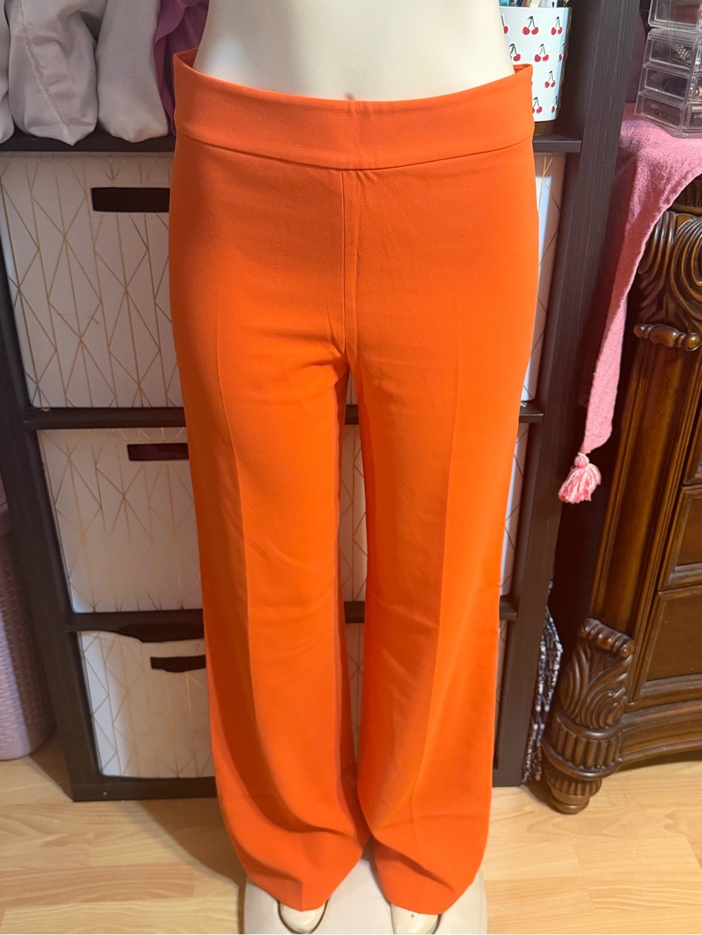 Zara Orange Wide-Leg Pants